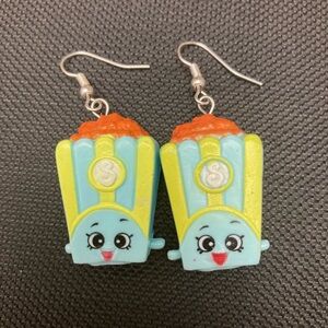 Shopkins popcorn earrings
